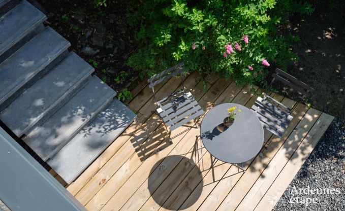 Chalet spacieux au bord de l'eau pour 6 personnes avec poele  pellets, barbecue et terrasse prive  La Roche-en-Ardenne