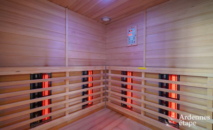 Maison de vacances � L�glise, Ardenne, 32 personnes, grand jardin priv�, �quipements sportifs, spa, salle de jeux, confort optimal