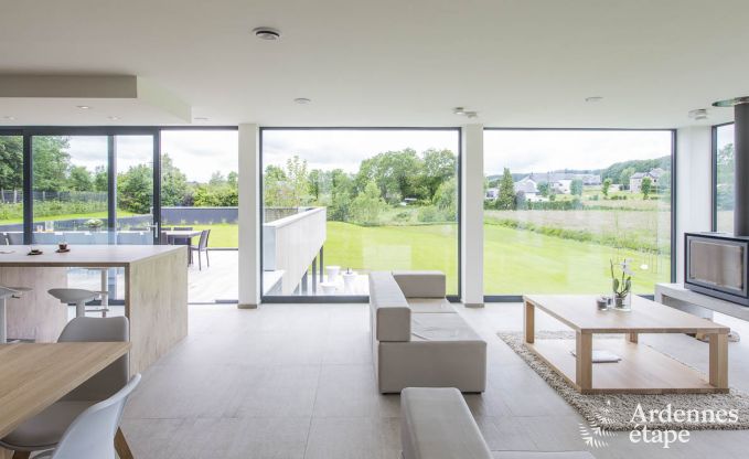 Maison de vacances pour 15 personnes � Libramont avec piscine int�rieure, sauna et jardin priv� au bord de l'eau