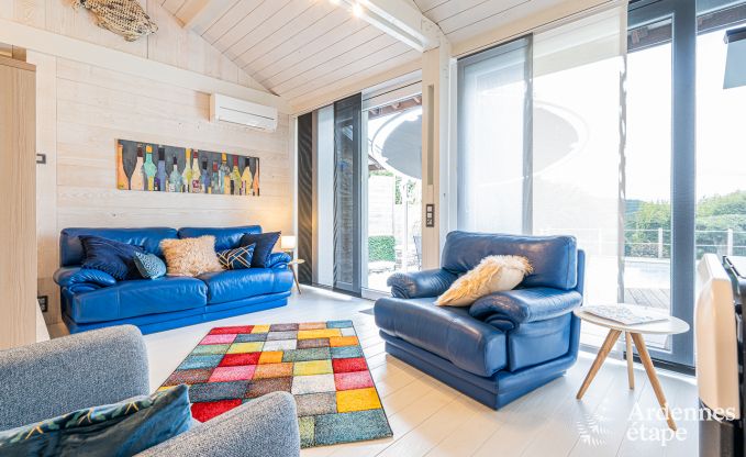 Sjour romantique  Lierneux en Ardenne : Charmante maison de vacances avec grand jacuzzi, sauna et piscine pour couple