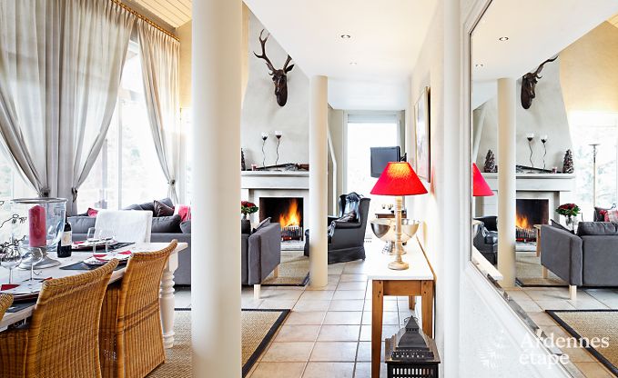 Grande maison de vacances pour 8 personnes  Malmedy avec 4 chambres, sauna, chemine et jardin priv