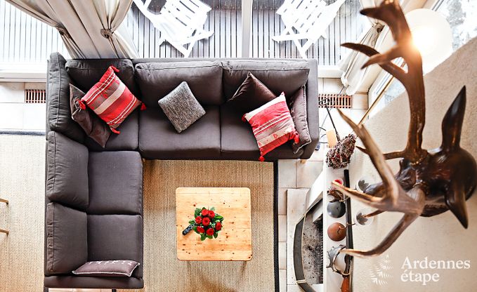 Grande maison de vacances pour 8 personnes  Malmedy avec 4 chambres, sauna, chemine et jardin priv