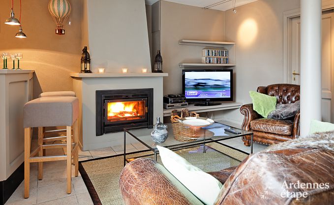 Grande maison de vacances pour 8 personnes  Malmedy avec 4 chambres, sauna, chemine et jardin priv