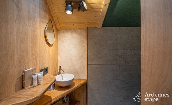 Maison de vacances originale et confortable pour 2 personnes � Manhay avec terrasse priv�e et po�le � pellets