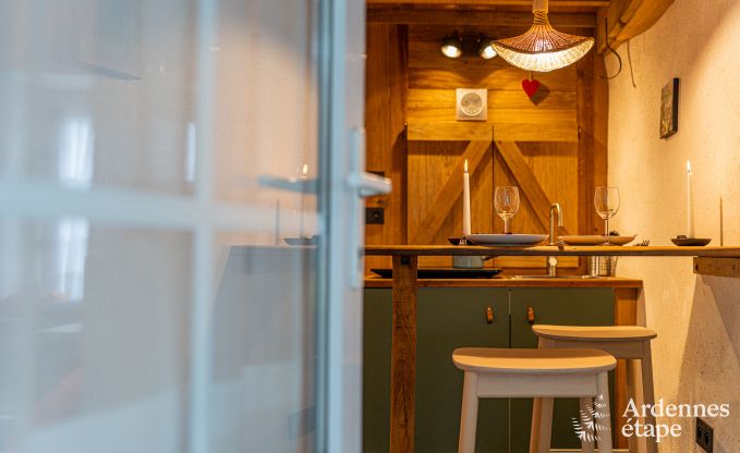 Maison de vacances originale et confortable pour 2 personnes � Manhay avec terrasse priv�e et po�le � pellets