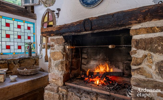 Charmante maison chien admis  Manhay pour 8 personnes, avec piscine extrieure chauffe, tang priv et garage  vlos  la lisire de la fort