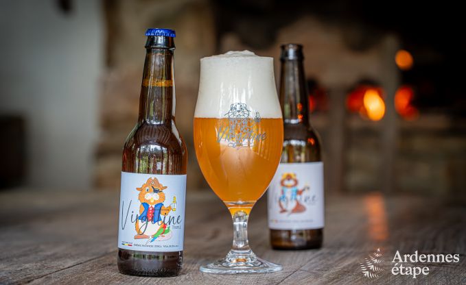 Charmante maison chien admis  Manhay pour 8 personnes, avec piscine extrieure chauffe, tang priv et garage  vlos  la lisire de la fort