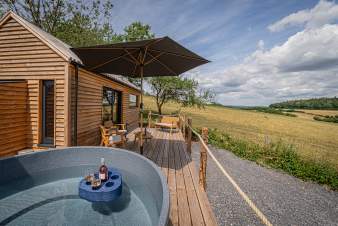 Original : cabane en rondins pour 2 p. à Nassogne en Ardenne