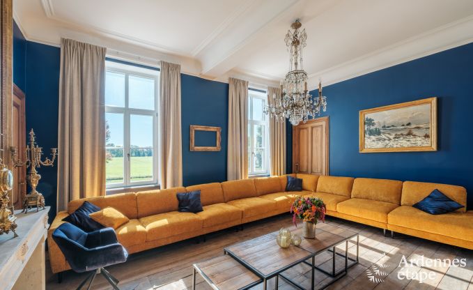 Chteau de luxe pour 30 personnes  Ouffet avec 14 chambres, 12 salles de bains, piscine intrieure, sauna et jardin priv