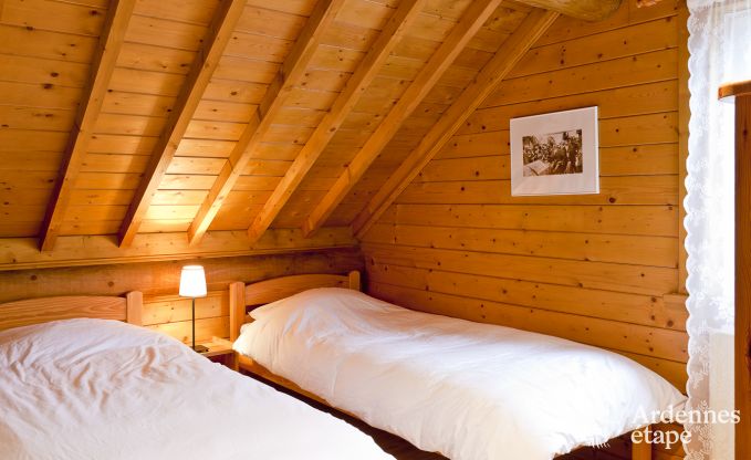 Chalet spacieux  Ovifat, Ardenne, 16 personnes, 8 chambres, 3 salles de bain, sauna, billard, jardin avec terrasse prive