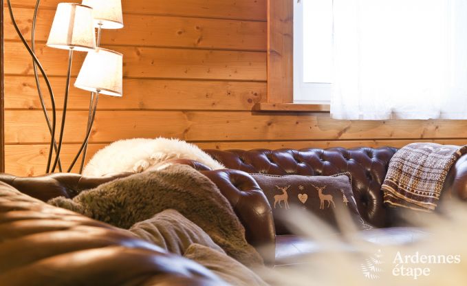 Chalet spacieux  Ovifat, Ardenne, 16 personnes, 8 chambres, 3 salles de bain, sauna, billard, jardin avec terrasse prive