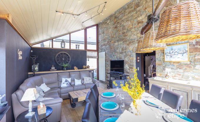 Villa haut de gamme � Redu, Ardenne, 9 personnes, piscine ext�rieure, sauna, hammam, jacuzzi int�rieur et ext�rieur, jardin priv�, �quipements complets