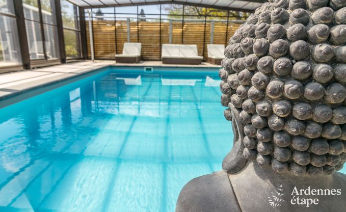 Villa haut de gamme � Redu, Ardenne, 9 personnes, piscine ext�rieure, sauna, hammam, jacuzzi int�rieur et ext�rieur, jardin priv�, �quipements complets