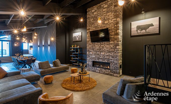 Luxe � Rochehaut : h�bergement spacieux pour 14 personnes avec piscine int�rieure et splendide vue