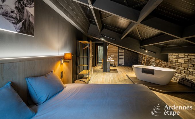 Luxe � Rochehaut : h�bergement spacieux pour 14 personnes avec piscine int�rieure et splendide vue