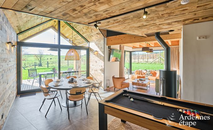 Maison de vacances  Saint-Hubert : hbergement confortable pour 6 personnes avec sauna, salle de jeux et jardin priv en Ardenne