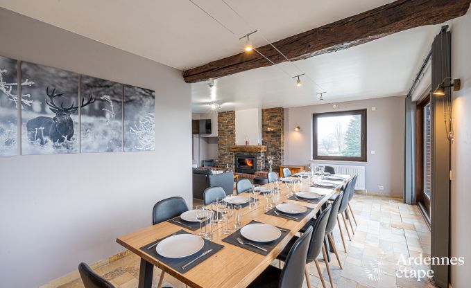 Maison de vacances spacieuse et tout confort  Saint-Hubert en Ardenne pour 12 personnes avec jardin priv et proche des activits touristiques
