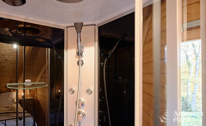 Chalet spacieux  Somme-Leuze pour 8 personnes avec 4 chambres, 3 salles de bains, poele  pellets et jardin priv