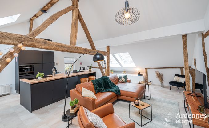 Chalet confortable pour 4 personnes � Stoumont avec 2 chambres et salles de bains jacuzzi ext�rieur et sauna