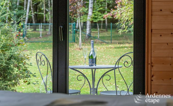 Chalet convivial  Tenneville pour 4 personnes/3 adultes avec 2 chambres, salle de jeux, coin bb et vue panoramique