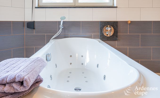 Maison de vacances � Vencimont, Ardenne, 12 personnes, 4 chambres, sauna privatif, billard, jardin au bord de l�eau