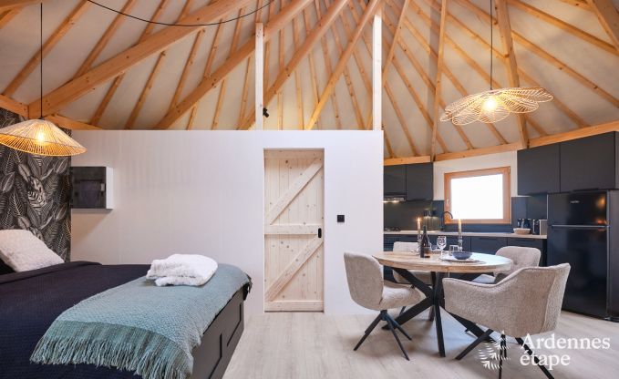 S�jour insolite dans un yourte unique � Vielsalm : entour� de prairies, avec jardin, lits faits et 1 chien