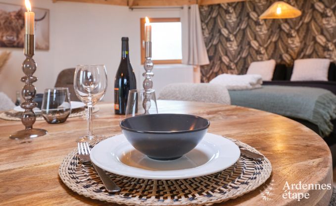 S�jour insolite dans un yourte unique � Vielsalm : entour� de prairies, avec jardin, lits faits et 1 chien