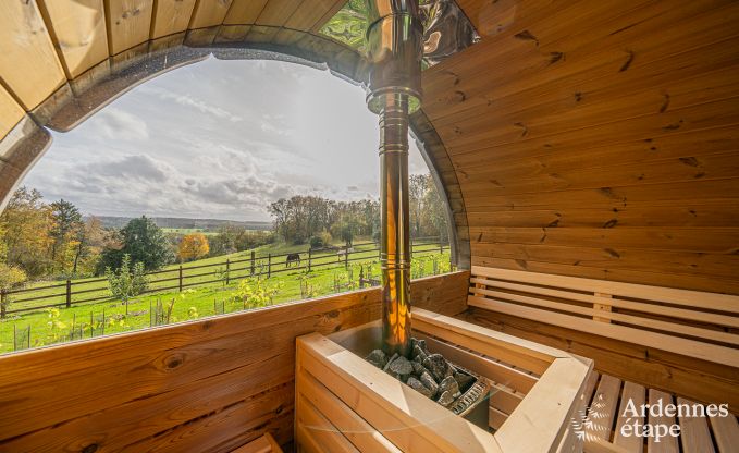 Séjour inoubliable à Villers-en-Fagne : Maison de vacances avec sauna, jacuzzi et vue imprenable en Ardenne