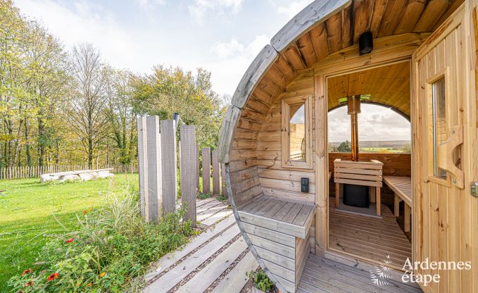 Sjour inoubliable  Villers-en-Fagne : Maison de vacances avec sauna, jacuzzi, piscine et vue imprenable en Ardenne