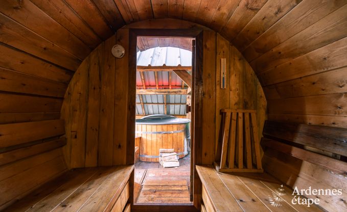 Sjour inoubliable  Viroinval : Chalet tout confort en Ardenne pour 4 personnes avec sauna et bain nordique
