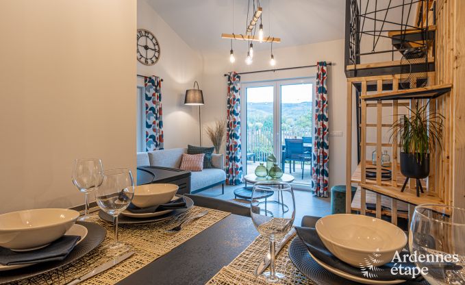 Maison de vacances de plain pied � Vresse-sur-Semois : terrasse avec vue, id�ale pour un couple avec enfants