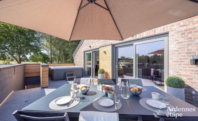 Maison confortable  Welkenraedt pour 6 personnes avec jacuzzi, quipements de jeux et jardin priv