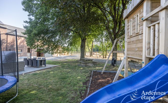 Maison confortable  Welkenraedt pour 6 personnes avec jacuzzi, quipements de jeux et jardin priv